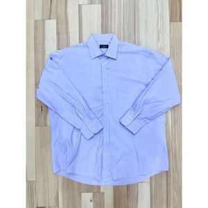 Club Room Lavender Purple Dress Shirt Wrinkle Resistant 17 32/33